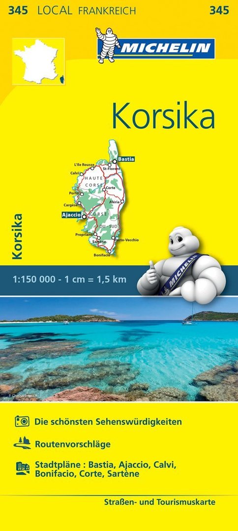 Michelin Straßenkarte Korsika